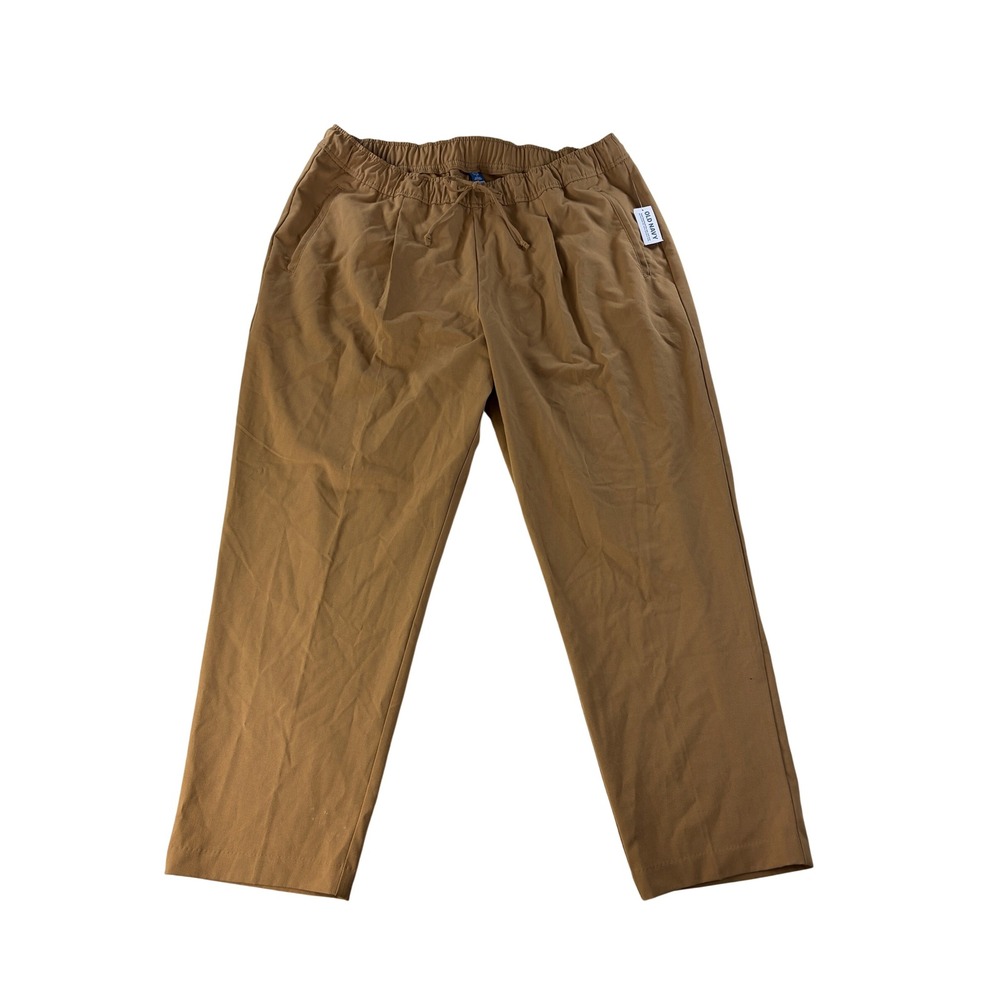 Old Navy High Rise Billie Pant Women XL Comfort Waistband Trousers Brown Tan NWT